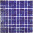 Recycled Glass Tile Mesh Backed Sheet in Fog Navy Blue