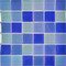 Aqua Mosaics - 2" x 2" Crystal Iridescent Mosaic in Bright Blue Blend