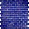 Aqua Mosaics - 1" x 2" Brick Poured Mosaic in Cobalt
