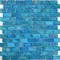 Aqua Mosaics - 1" x 2" Brick Poured Mosaic in Turquoise