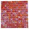 Distinctive Glass Tile - Mosaic Red Iridescent 12" x 12" Tile Mesh Backed Sheet 