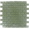 Illusion Glass Tile - 7/8" x 1 7/8" Brick Glass Mosaic Tile in Morning Mist