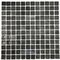 Mosaic Glass Tile by Vidrepur Glass Mosaic Nieblas Collection Recycled Glass Tile Mesh Backed Sheet in Fog Black