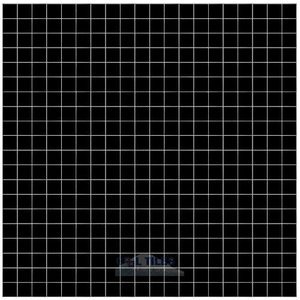 Vicenza Mosaico Glass Tiles USA - Lumina 5/8" Glass Film-Faced Sheets in Onyx Black