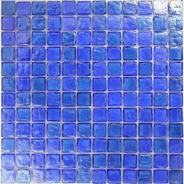 1" x 1" Recycled Mosaic in Light Blue
