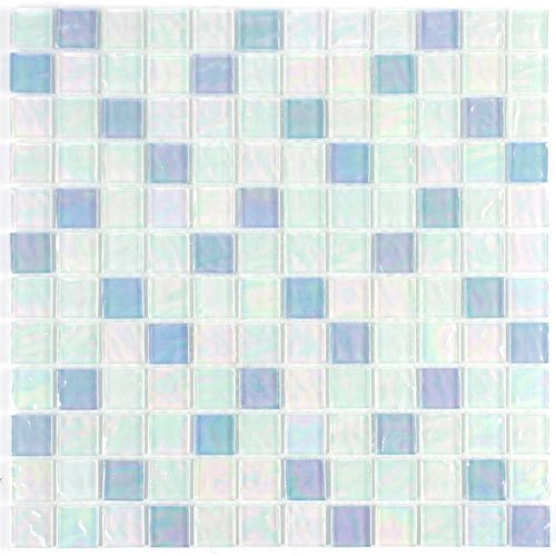 12"x12" Glass Mosaic in Blue Oil