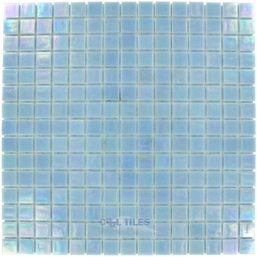13"x13" Glass Mosaic in Powder Blue