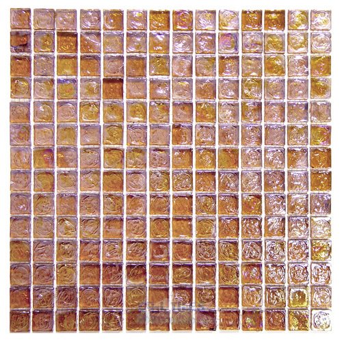 Mosaic Amber Iridescent 12" x 12" Film Faced Sheet