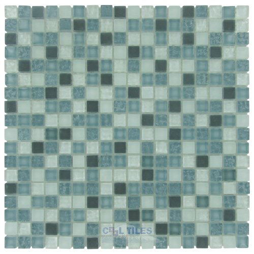 Textured Mosaic Grayscale 12" x 12" Mesh Backed Sheet