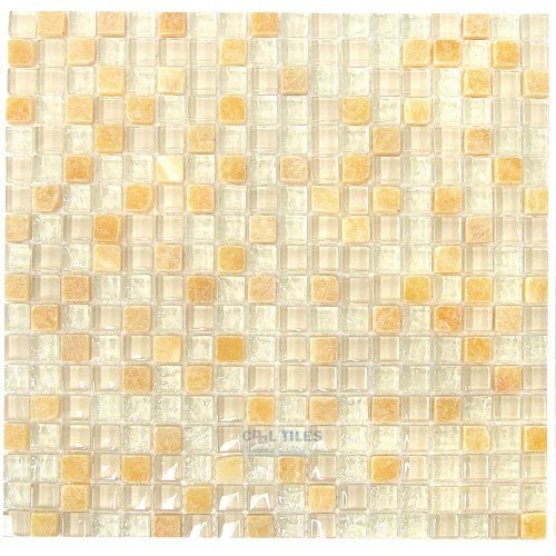 Textured Mosaic and Stone 12" x 12" Mesh Backed Sheet
