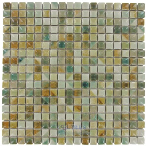 9/16" x 9/16" Porcelain Mosaic Tile in Spring Field