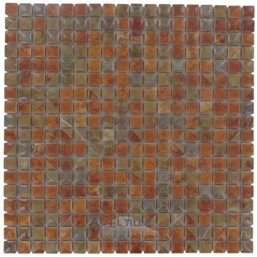 9/16" x 9/16" Porcelain Mosaic Tile in Tundra Beige