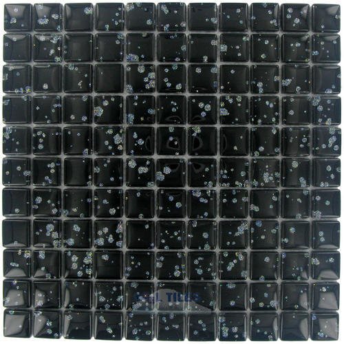 7/8" x 7/8" Glass Mosaic Tile in Galaxy Glitter