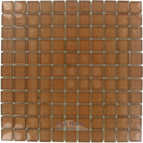 7/8" x 7/8" Glass Mosaic Tile in Sienna