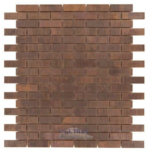 5/8" x 2" Brickset Mosaic in Antique Copper