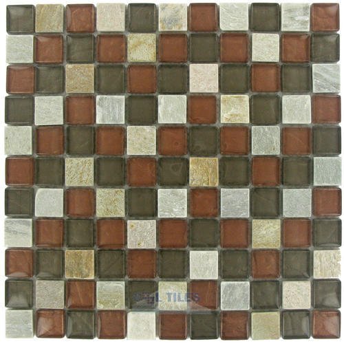 7/8" x 7/8" Glass and Stone Mosaic Tile in Arizona