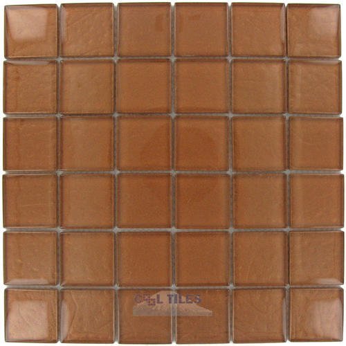 1 7/8" x 1 7/8" Glass Mosaic Tile in Sienna