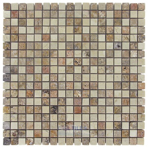 5/8" x 5/8" Stone Mosaic Tile in Pebble Beach