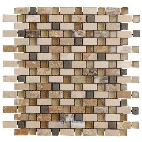 Glass and Stone Mosaic Tile in Sand Storm