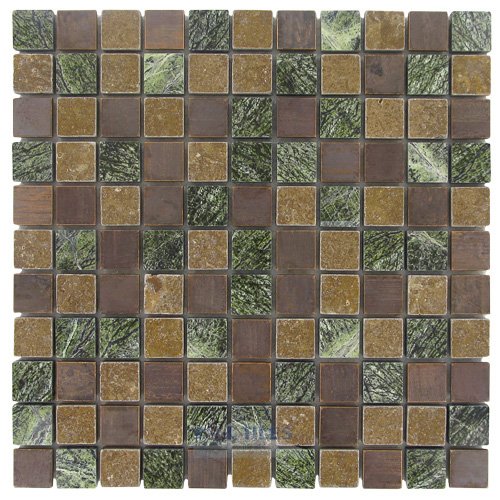 1" x 1" Mosaic Tile in Copper Amazon