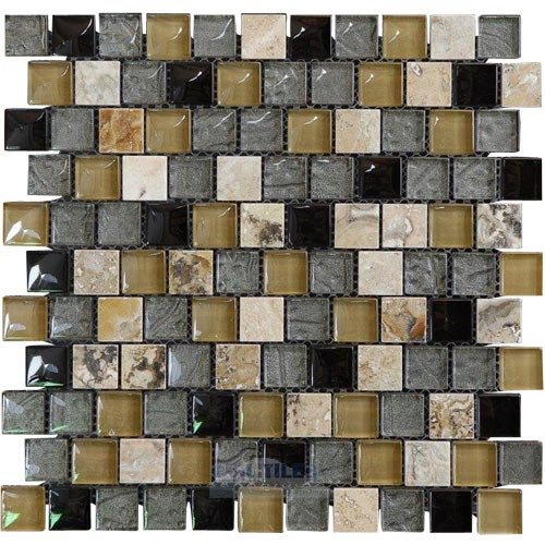 1" x 1" Brickset Mosaic Tile in Quantum