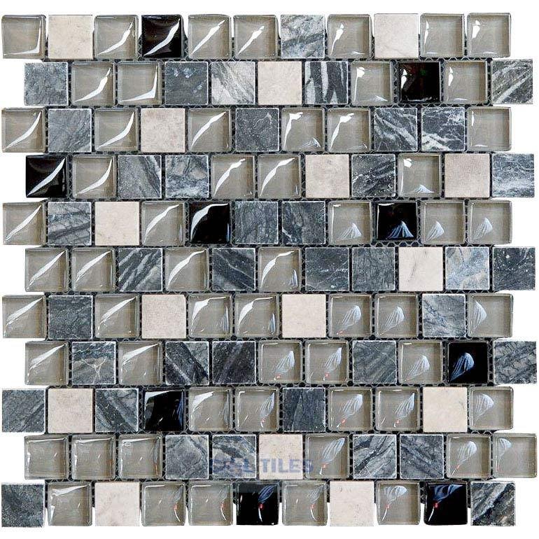 1" x 1" Brickset Mosaic Tile in Infuse