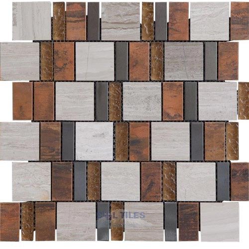 Stone, Glass and Metal Mosaic Tile in Splendor