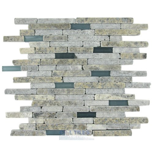 Stone & Glass Mosaic Tile in Cascadia Fault Line