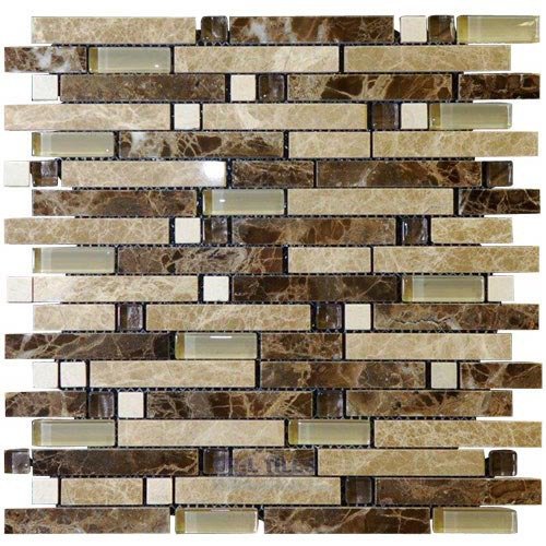 Glass and Stone Mosaic Tile in Autumn