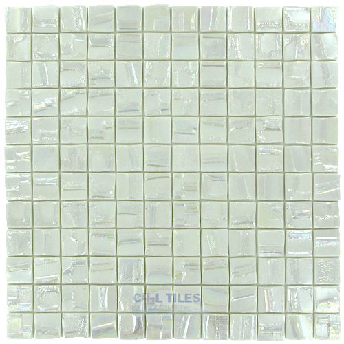 1" x 1" Recycled Glass Tile on 12 3/8" x 12 3/8" Mesh Backed Sheet in Venus