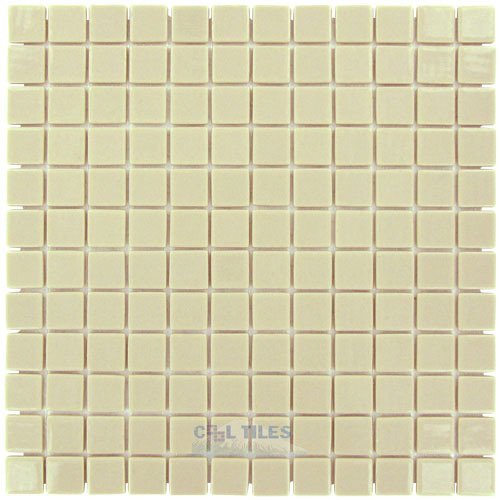 1" x 1" Colors Recycled Glass Tile in Bone