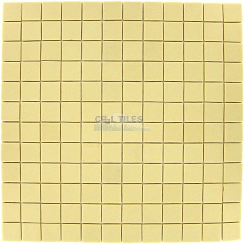 1" x 1" Recycled Glass Tile on 12 1/2" x 12 1/2" Mesh Backed Sheet in Stone