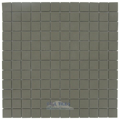 1" x 1" Recycled Glass Tile on 12 1/2" x 12 1/2" Mesh Backed Sheet in Taupe