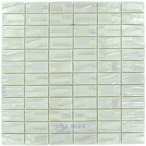 1" x 2" Recycled Glass Tile on 12 3/8" x 12 3/8" Mesh Backed Sheet in Venus