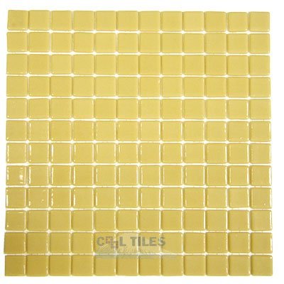 Recycled Glass Tile Mesh Backed Sheet in Beige