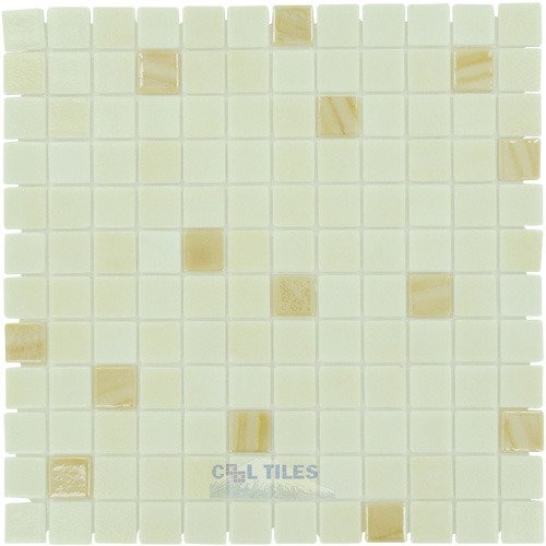 1" x 1" Color + Recycled Glass Tile in Osdiana