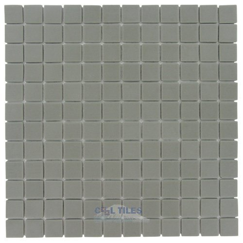 1" x 1" Recycled Glass Tile on 12 1/2" x 12 1/2" Meshed Backed Sheet in Toffee