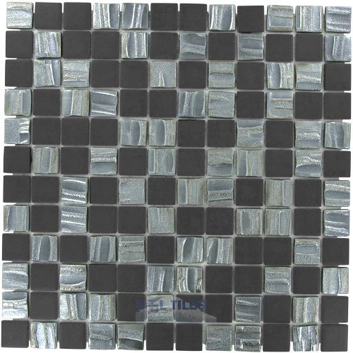 Recycled Glass Tile in Black Eclipse