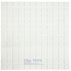 Recycled Glass Tile Mesh Backed Sheet in White Slip-Resistant
