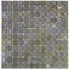 Recycled Glass Tile Mesh Backed Sheet in Metalic