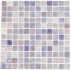 Recycled Glass Tile Mesh Backed Sheet in Fog Purple