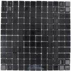Recycled Glass Tile Mesh Backed Sheet in Black