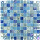 Recycled Glass Tile Mesh Backed Sheet in Cloud Mix