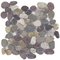 Natural Pebble Tile by Spa Tile - Tumbled Pebble Tile Mesh Backed Sheet in Rio